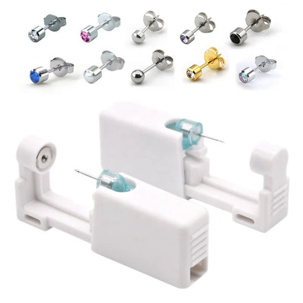 Personal Ear Piercing Tool Kit Professional Painless Ear Piercer Disposable Self-service Safe Ear Piercing Gun With Studs