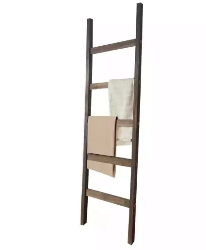 Wholesale Farmhouse Home Decor Handcrafted Wooden Decorative Non-folding Blanket Ladder