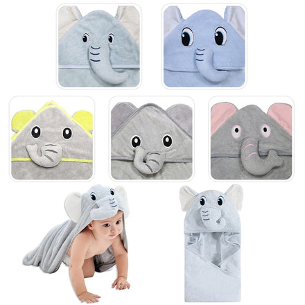 Ultra Soft Bamboo Hooded Bath Towels Highly Absorbent Kids Home Blanket Quick-Dry Cartoon for Baby Products