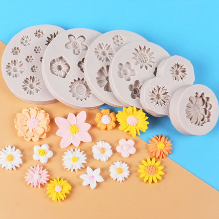 Rose Flower Silicone Fondant Molds for Baking Candy Polymer Clay Chocolate Fondant Cake Decorating Tools