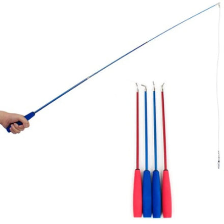 Pet Funny Cat Interactive Toy Stick Retractable 3-section Telescopic Rod Teaser for Cat Wand Fishing Pole Toy Cat Supplies