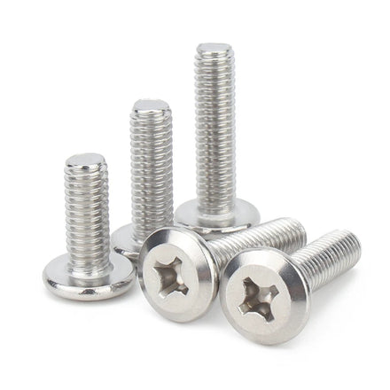 M2 M2.5 M3 M4 M5 M6 M8 M10 Stainless Steel Beveled Flat Head Bolts Phillips Furniture Screws