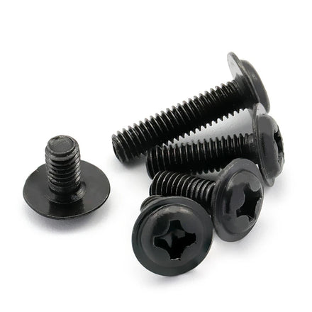 M2 M2.5 M3 M3.5 M4 M5 M6 PWM Black Oxide Button Head Round Washer Head Phillips Flange Machine Screws