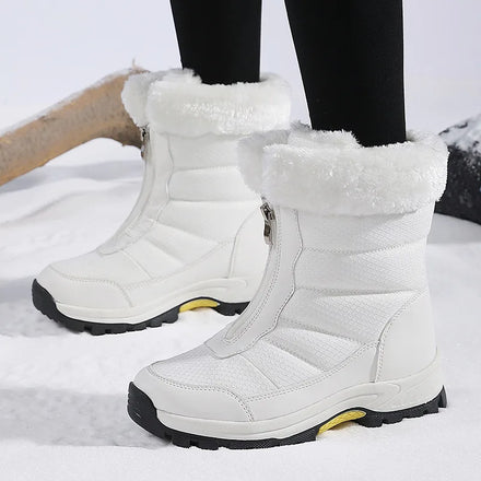 Women's Plush Fleece Lined Winter Boots: Mid-Calf & High Top Snow Boots with Thick Insulation Wide Width Options
