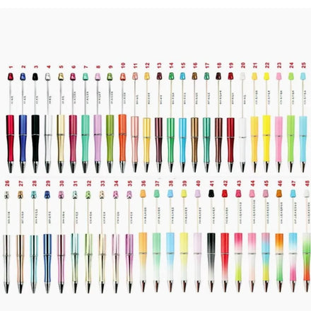 Stylist Twisted DIY Ballpoint Pen Unique Cute Lady Novelty Beading Pen Custom Plastic for Women and Girls