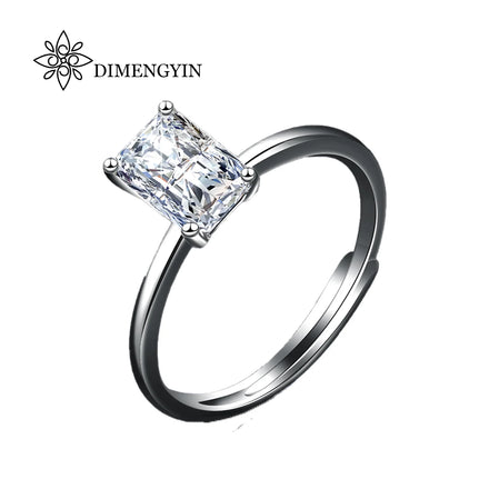 925 Sterling Silver Square 1CT VVS Radiant Cut Fashion Jewelry Engagement Wedding Ring Unique Moissanite Jewelry