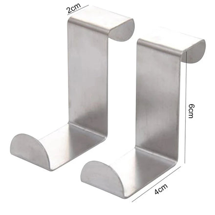 Stainless Steel Coat & Towel Door Hanger Hook for Bedroom Kitchen Bathroom Organization