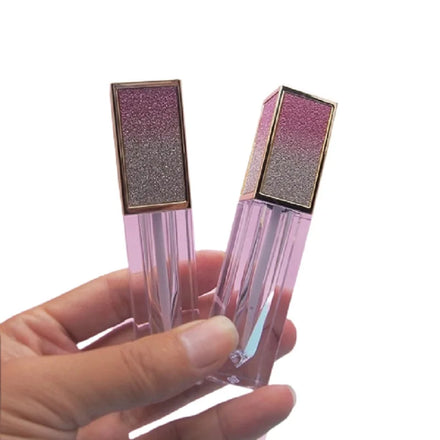 Liquid Lipstick Wand Bottle Shiny Glitter Luxury Design Custom Logo 5ML Empty Square Lip Tint Lip Gloss Packaging Tube Container