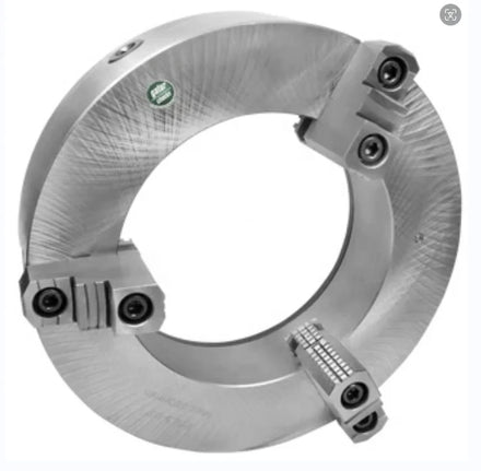 Steel Manual 3-Jaw Self Centering Chuck Outer Diameter 500mm Inner Diameter 300mm High Precision Through-Hole for CNC Machine