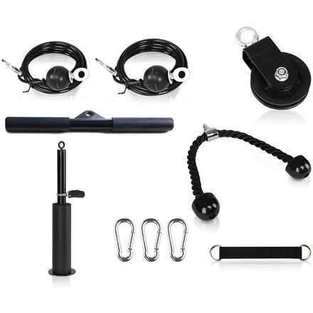 Fitness LAT and Lift Pulley System Upgraded Pulley Cable Machine for Triceps Pull Down Biceps Curl Back Forearm Shoulder