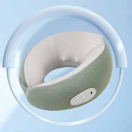 Hot Sell Electric Shiatsu Neck U Shaped Vibrating Travel Massage Pillow for Car