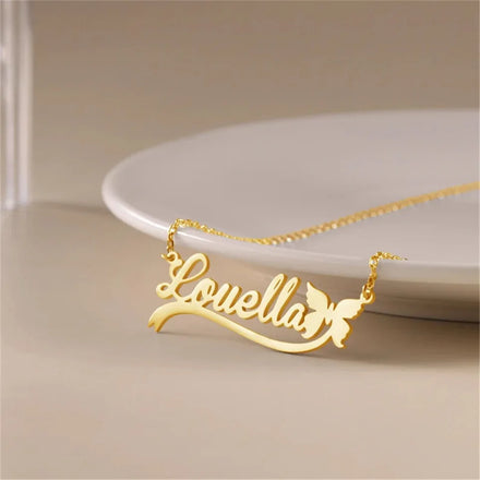 Fashion Best Selling Customized DIY Name Pendant Tarnish Free Jewelry Personalized Letter Stainless Steel Custom Name Necklace