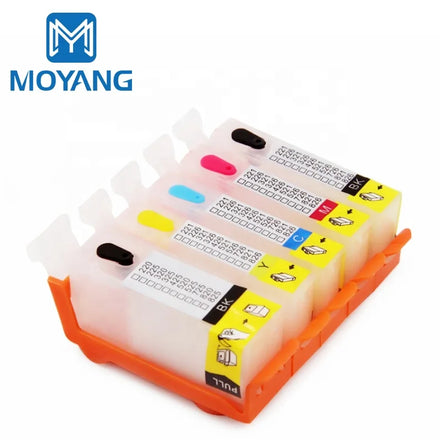 MoYang Refillable Ink Cartridge Compatible for CANON PGI520 CLI521 PIXMA MP1900 980 990 Printer Refill with ARC Chip
