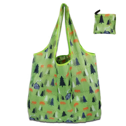 Custom Eco Recycle Nylon Foldable Grocery Tote Bag Best Give Away Gift Polyester Reusable Folding Shopping Bag