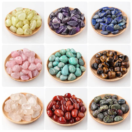 Large Grain Polished Stone Powder Crystal Amethyst Tiger Eye Stone Green Aventurine Crystal Original Stone Decoration