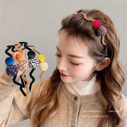 Hot Sale Wavy Hair Band Female Autumn Winter New Out Headband Hair Accessories