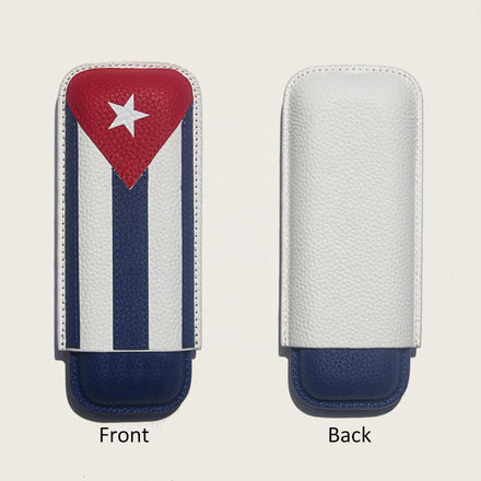 Luxury Portable Custom Cigar case Travel Cigar Humidors Genuine PU Pebble Leather Cigar case