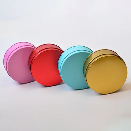 10*10cm Round Tin Box Candy Box Multiple Colors Metal Tin