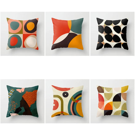Nordic Modern Home Decoration Pillowcase Morandi Color Abstract Style 45*45cm