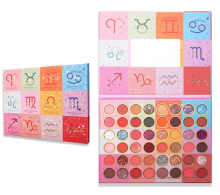 48 Color Eye Shadow Factory Direct Card Captor Sakura Pattern Custom Waterproof High Pigment Luminous Pearlescent Matte Large