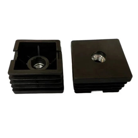 M6 M8 M10 Square Threaded Tube Inserts Furniture PE Plastic Pipe End Cap Screw Nut for Furniture Fittings