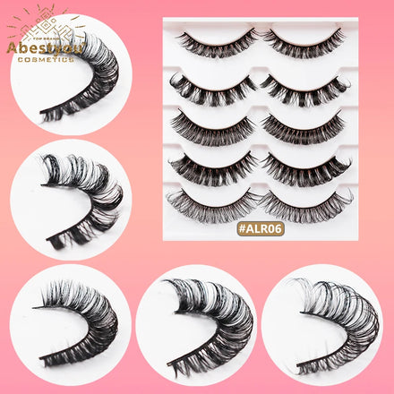 Abestyou 10-14mm Hot Collection 3d Russian Volume Mix 5style 5in1 False Eyelashes Book Lash Lifting Kit Ipek Kirpik Malzemeleri