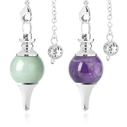 Wholesale Natural Crystal Stone Pendulum Healing Crystal Stone with Energy Original Stone Crystal Pendant Chain