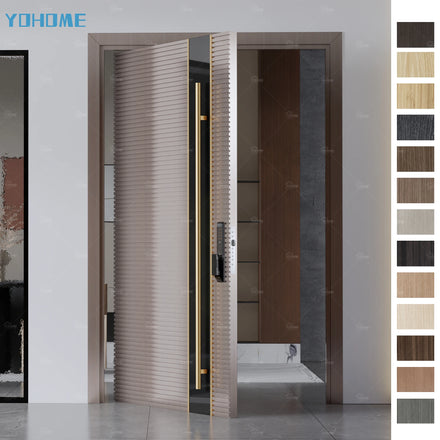 Italian Luxury Modern Wooden Entry Door Design Waterproof Solid Wood Front Door Main Entrance Wooden Doors