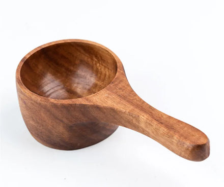 Wholesale Wood Black Acacia Wood Coffee Tea Measuring Wooden Scoop Spoon