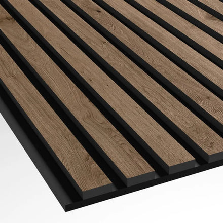 DIY Natural Walnut and Oak Veneer Acoustic Wood Slat Wall Panels