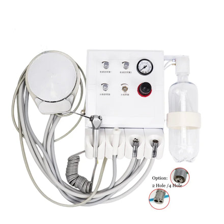 Dental Portable Turbine 2/ 4 Hole Hanging Type Portable Unit With 4 Holder 3 Way Syringe Weak Suction