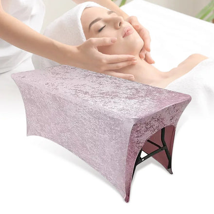 Luxury Modern Spa Massage Table Genuine Leather Bed Cover for Outdoor Use Luxury Lash Velvet Cover