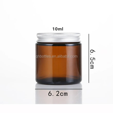 8oz Amber Glass Jars for Skin Care Straight Side DIY Projects for Storing Homemade Cosmetics Herbs Overnight Oats Prayer