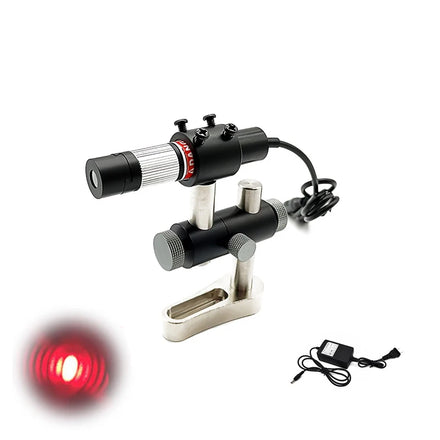 New Compact Adjustable Focusing D16mm 635nm 50/100/150/200mW Glass Lens Red Dot Laser Module+Bracket+Power Supply Positioning