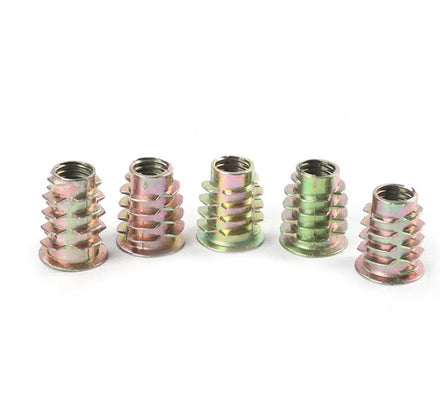 M4 M5 M6 M8 M10 Zinc Alloy Hex Socket Furniture Nuts Threaded Wood Inserts Nuts