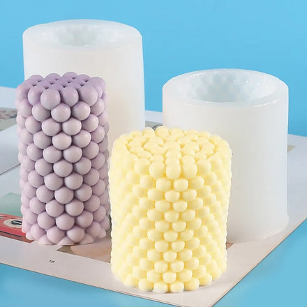 Diy Aromatherapy Candle Silica Gel Mold Dot Round Magic Cube Shape Desktop Table Decoration Gypsum Dripping Mold