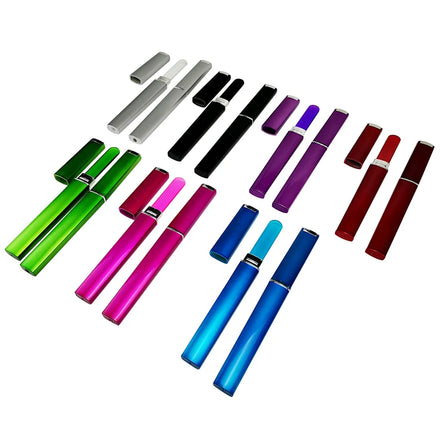 Custom Logo Double Glass Straight Nail File Reusable Colorful 180 Grit Nail Care Tool with PVC Bag