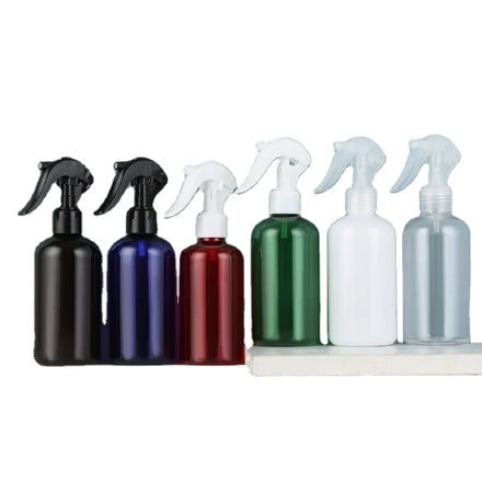 Empty 250ml PET Black Blue Green White clear Plastic Spray Bottle with Trigger Sprayers