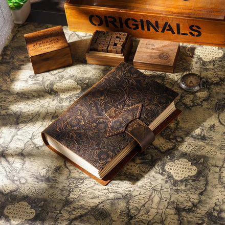 Promotional Luxury Gifts GENUINE Leather Business Notebook WITH TAPE