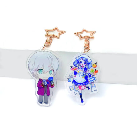 Custom Printed Acrylic Charm Anime Character Printed Acrylic Charm Hologram Keychain