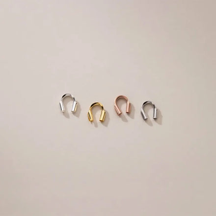 925 Sterling Silver Wire Protectors DIY Accessories Necklace Bracelet Clip U-Shaped Buckle Metal Jewelry Making Suppliers