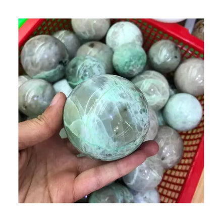 Wholesale Natural Quartz Ball Healing Crystals Green Moonstone Sphere for Christmas Decoration 2023