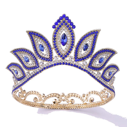 Bride Many Colors Tiara Crystal Crown Rhinestone Beauty Elegant Bridal Baroque Tiara Pageant Crowns