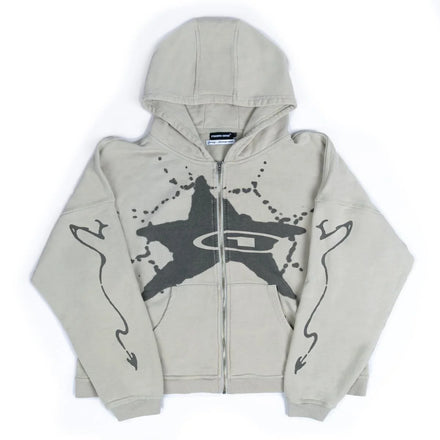 Hot Selling Spring 400 Gsm Men's Zip-up Hoodie 100% Cotton Custom Logo Printing Wholesale Eco-Friendly Quick Dry Waterproof
