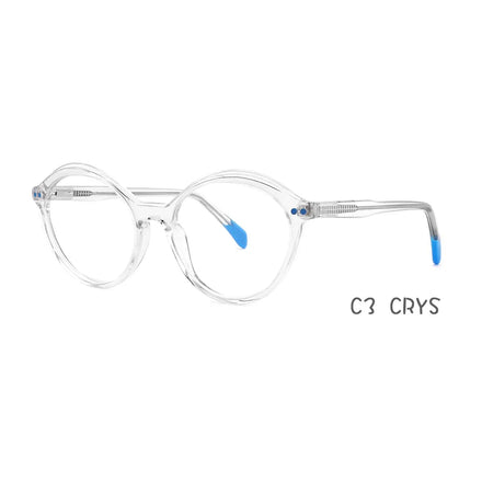 FEROCE Hotselling Premium Crystal Colorful Eyewear Round Lamination Acetate Kids Frames