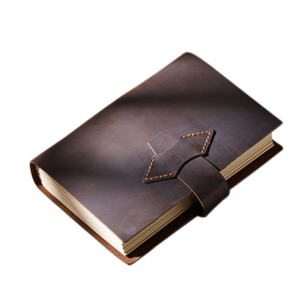Perfect Binding Low MOQ Genuine Leather Handmade Creative Organizer/Planner Soft Cover Custom Logo Leather Journal Compact Size