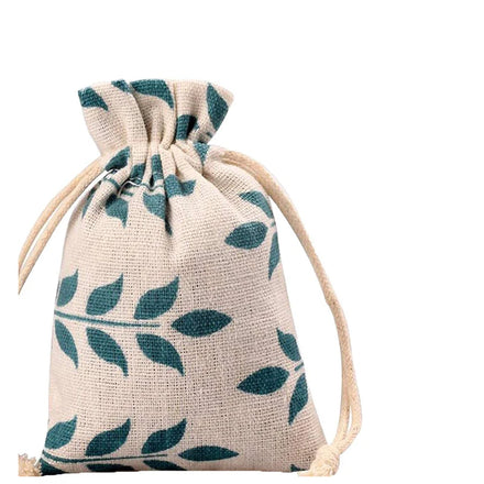 Custom Printed Recyclable 4x6inch Natural Cotton Linen Sachet Bags Drawstring Lavender Pouches for Craft & Candle Use