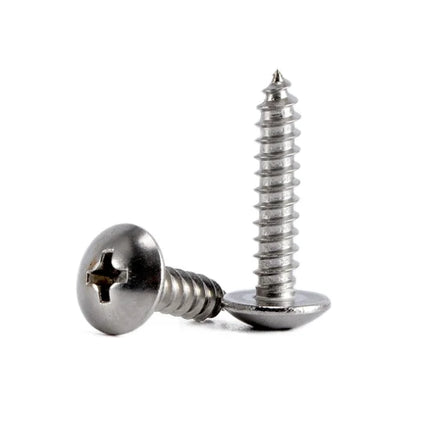 M3 M3.5 M4 Nickel Plated Steel Cross Round Mushroom Head Self Tapping Wood Screws
