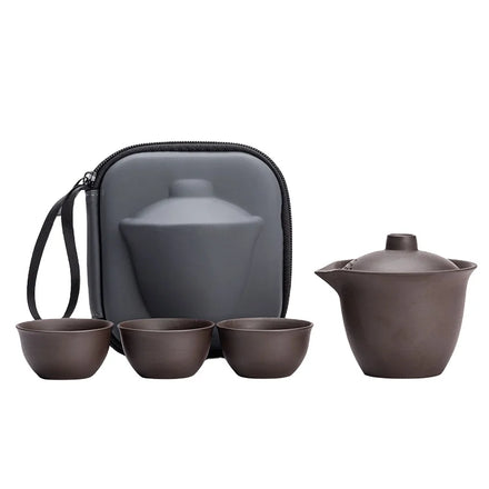 Purple Clay Travel Tea Set