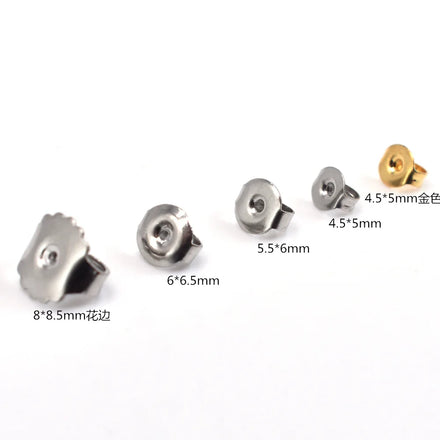 Stainless Steel Safety Backings Pads Bullet Clutch Earring Stopper for Butterfly Earrings Butterfly Earrings Backings